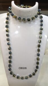Green Cube reflective Necklace