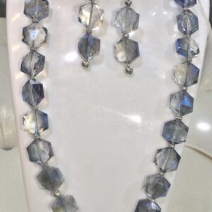Stone Necklace with Earrings