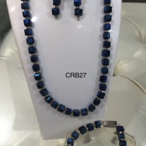 Blue Cubes Reflective Necklace