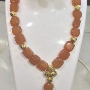 Stone Necklace with Studs